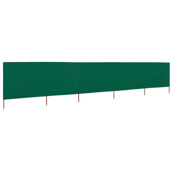 vidaXL 5-panel Wind Screen Fabric 600x120 cm Green
