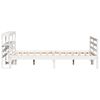 vidaXL Bed Frame without Mattress White 120x190 cm Small Double Solid Wood Pine