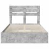 vidaXL Storage Bed Concrete Grey 135 x 190 cm Engineered Wood