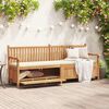 vidaXL Bench with Storage Brown 228 x 60 x 90 cm Solid Teak Wood