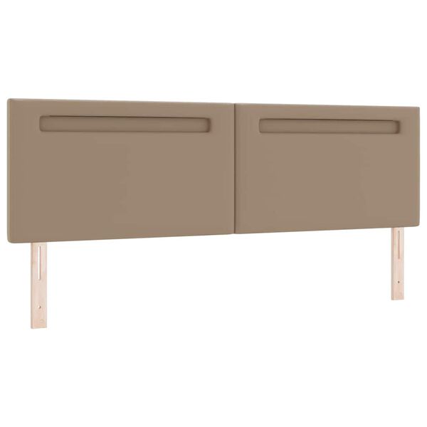 vidaXL LED Headboard Cappuccino 180 cm Faux Leather