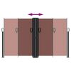 vidaXL Retractable Side Awning Brown 140x600 cm