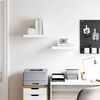 vidaXL Floating Wall Shelves 2 pcs High Gloss White 40x23x3.8 cm MDF
