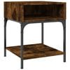 vidaXL Bedside Table Smoked Oak 40x41x50 cm Engineered Wood