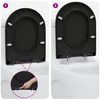 vidaXL Toilet Seat Black 49 x 36 x 4 cm Duroplast