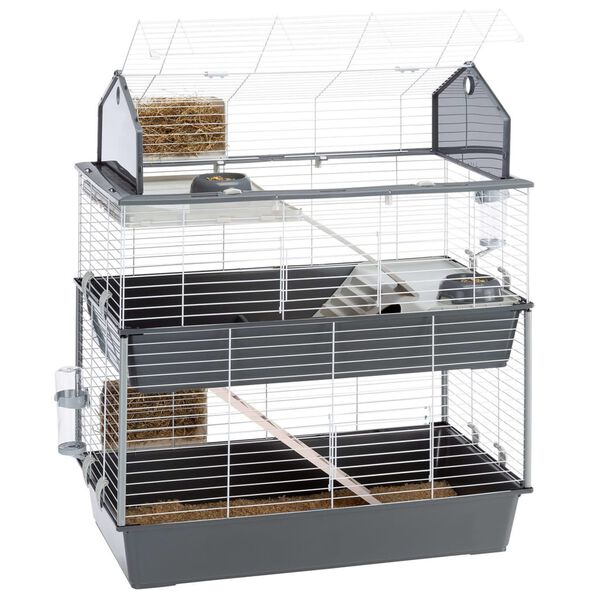 Ferplast Rabbit Cage Barn 100 Double 95x57x121 cm Grey