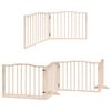 vidaXL Dog Gate with Door Foldable 8 Panels 640 cm Poplar Wood