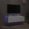 vidaXL TV Wall Cabinets with LED Lights 2 pcs White 60x35x31 cm