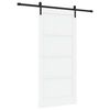 vidaXL Sliding Door White and Black 93 x 202 cm Solid Pine Wood