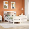 vidaXL Bed Frame without Mattress White 140x200 cm Solid Wood Pine