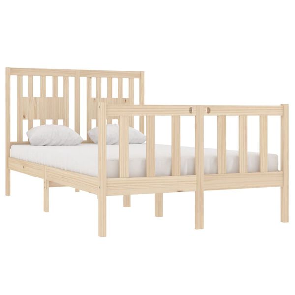 vidaXL Bed Frame without Mattress 120x190 cm Small Double Solid Wood