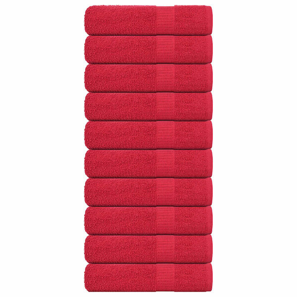 vidaXL Shower Towels "FROGN" 10 pcs Red 70x140 cm 360 gsm