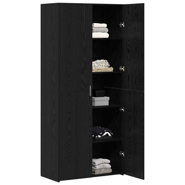 vidaXL Highboard 2 pcs Black Oak 80 x 42 x 185 cm