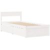 vidaXL Bed Frame without Mattress White 100x200 cm Solid Wood Pine