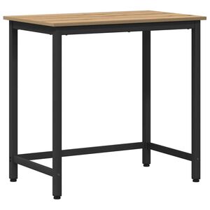 vidaXL Table Artisan Oak Engineered Wood and Steel 100 x 50 x 76.5 cm