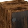 vidaXL Bedside Cabinets with Glass Doors 2 pcs Smoked Oak 35x37x42 cm