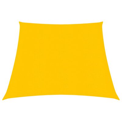 vidaXL Sunshade Sail 160 g/m² Yellow 3/4x2 m HDPE