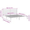 vidaXL Extra Long Bed Frame without Mattress White 180x210 cm Solid Wood