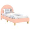 vidaXL Toddler Bed Frame with Headboard Pink 70 x 140 cm Sheep Fabric