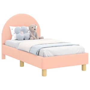vidaXL Toddler Bed Frame with Headboard Pink 70 x 140 cm Sheep Fabric