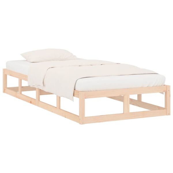 vidaXL Bed Frame without Mattress 75x190 cm Small Single Small Single Solid Wood