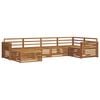 vidaXL Outdoor Sofa Set 6 pcs Natural