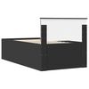 vidaXL Daybed with Drawer Manual Black 100 x 200 cm Engineered Wood