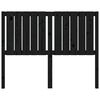 vidaXL Bed Headboard Black 125.5x4x100 cm Solid Wood Pine