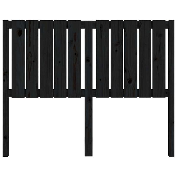 vidaXL Bed Headboard Black 125.5x4x100 cm Solid Wood Pine
