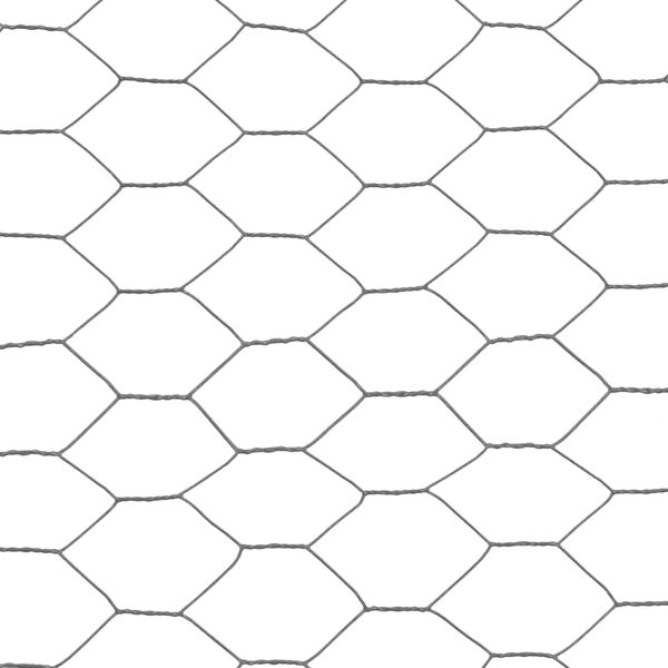 vidaXL Chicken Wire Fence Steel with PVC Coating 25x0.75 m Grey
