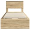 vidaXL Bed Frame with Drawer Sonoma Oak 90 x 190 cm Engineer Wood