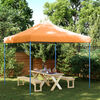 vidaXL Party Tent Folding Orange 292 x 292 x 315 cm Oxford Fabric