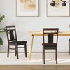 vidaXL Dining Chair 2 pcs Light Brown and Black Solid Rubber Wood