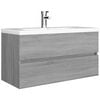 vidaXL Sink Cabinet Grey Sonoma 90x38.5x45 cm Engineered Wood