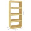 vidaXL Book Cabinet/Room Divider 60x35x135 cm Solid Pinewood