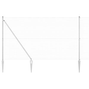 vidaXL Welded Wire Fence with Spikes 25 x 1.5 m (W x H)