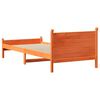 vidaXL Bed Frame without Mattress Wax Brown 75x190 cm Small Single Solid Wood Pine