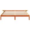 vidaXL Bed Frame Wax Brown 180 x 200 cm Solid Pine Wood