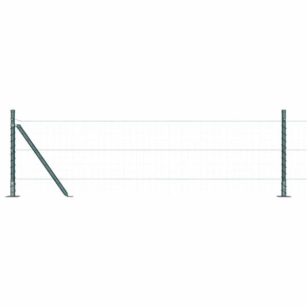 vidaXL Fence Post 13 pcs Green Steel