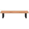 vidaXL Basin Shelf Wall Mounted Steel and Solid Wood Beech