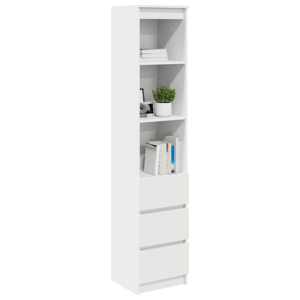 vidaXL Highboard White 37.5x35x180 cm Engineered Wood