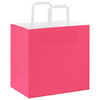 vidaXL Paper Bags 50 pcs with Handles Pink 26x17x25 cm