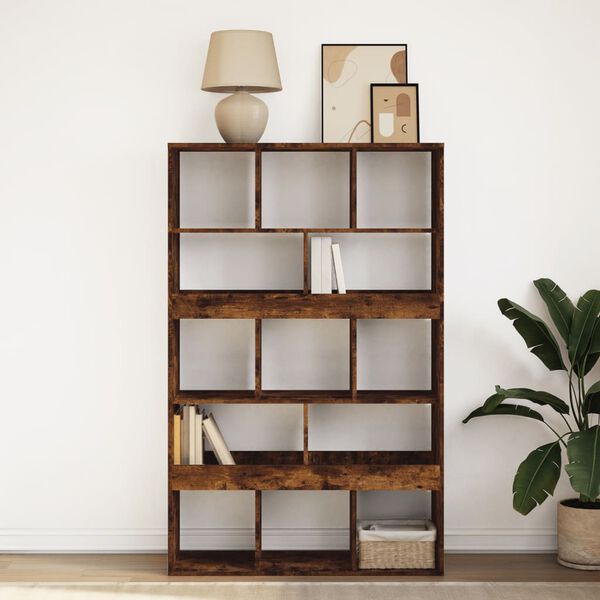 vidaXL Bookcase Smoked Oak100x33x156.5 cm Engineered Wood