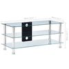 vidaXL TV Stand Transparent 90x40x40 cm Tempered Glass