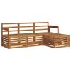 vidaXL Outdoor Sofa Set 4 pcs 4-Seaters Natural Solid Acacia Wood
