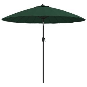 vidaXL Garden Parasol with Aluminium Pole 270 cm Green