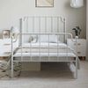 vidaXL Metal Bed Frame without Mattress with Footboard White 100x190cm