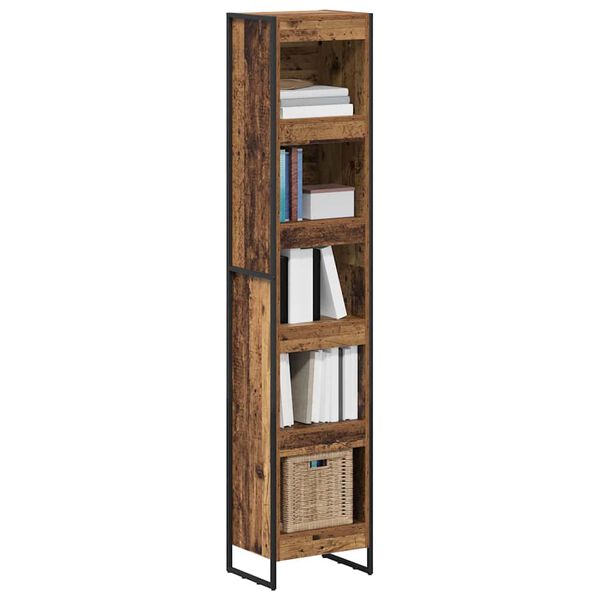 vidaXL Book Cabinet Old Wood 40 x 30 x 189.5 cm Engineered Wood