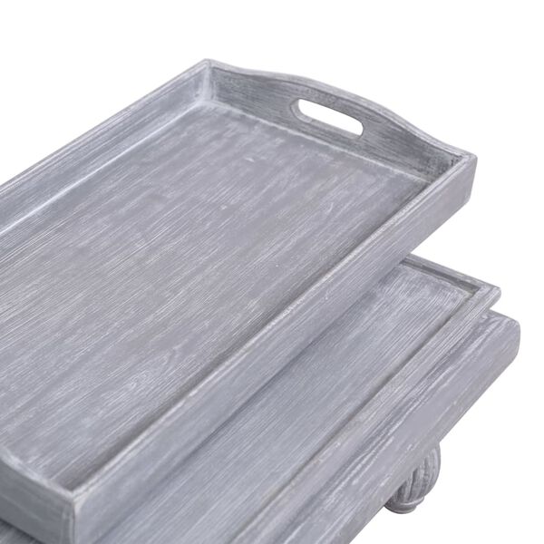 vidaXL Coffee Table Grey 90x50x40 cm Solid Mahogany Wood