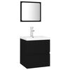 vidaXL Bathroom Furniture Set Black Engineered Wood